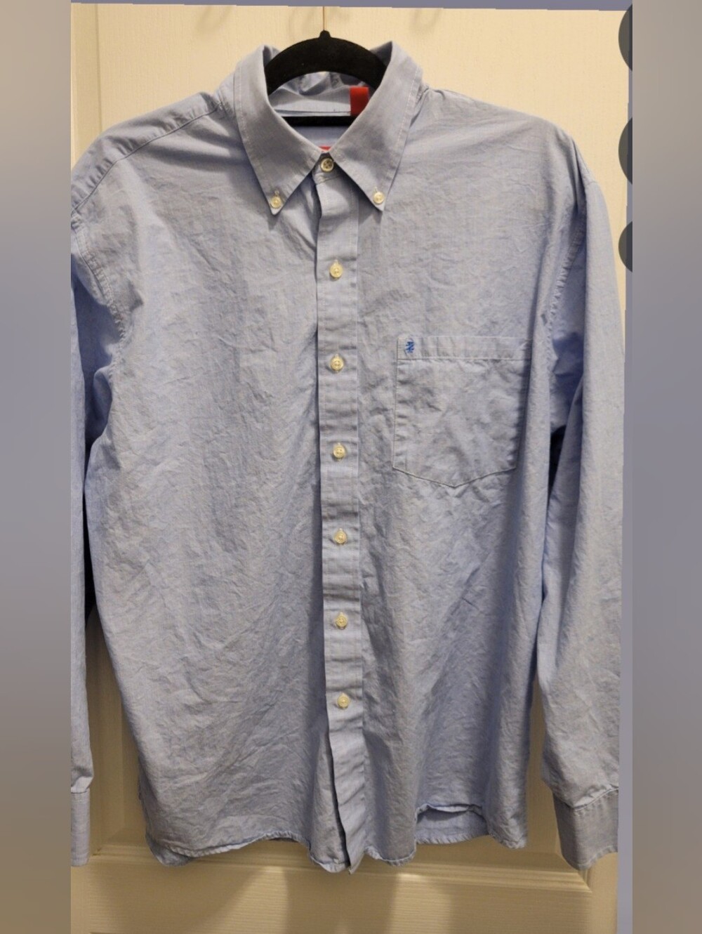 IZOD Men's Long Sleeve Button Size L Light Blue
